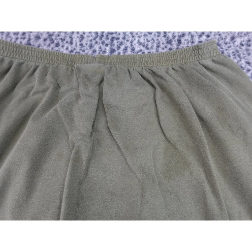 Peruvian Connection Womens Large Olive Pima‎ Cotton Midi Skirt Elastic Waist